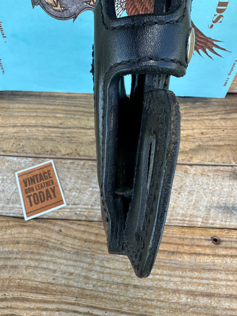 Vintage Don Hume Black Leather Security Holster For S&W K Frame Revolver 2"