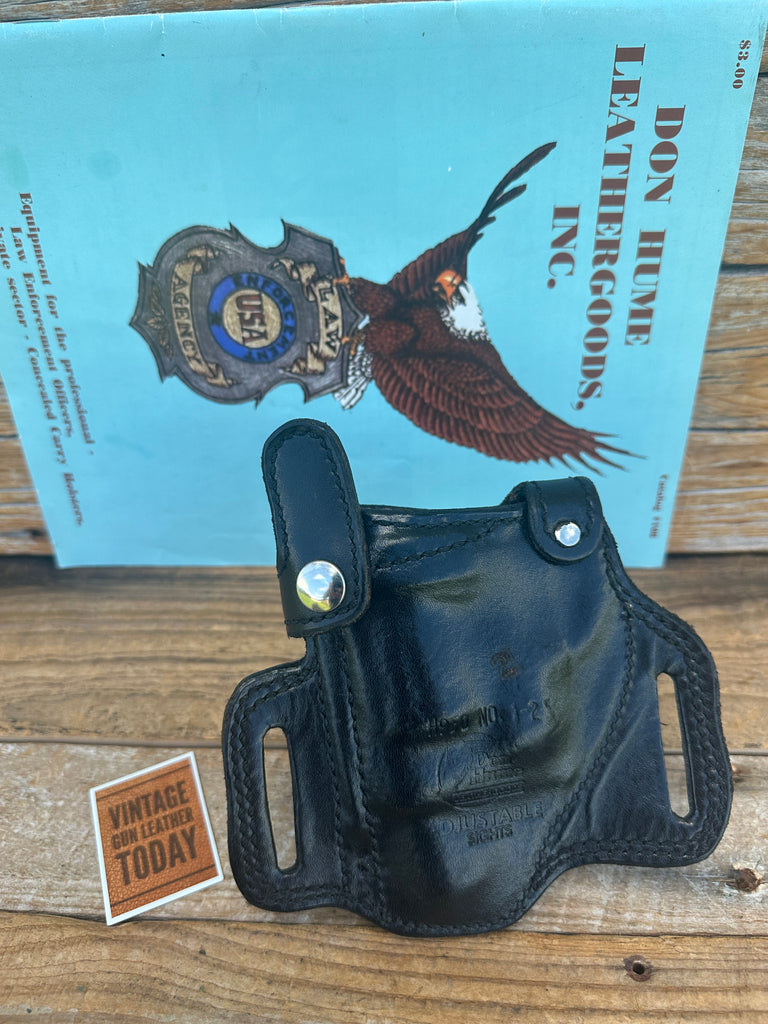 Vintage Don Hume Black Leather Security Holster For S&W K Frame Revolver 2"