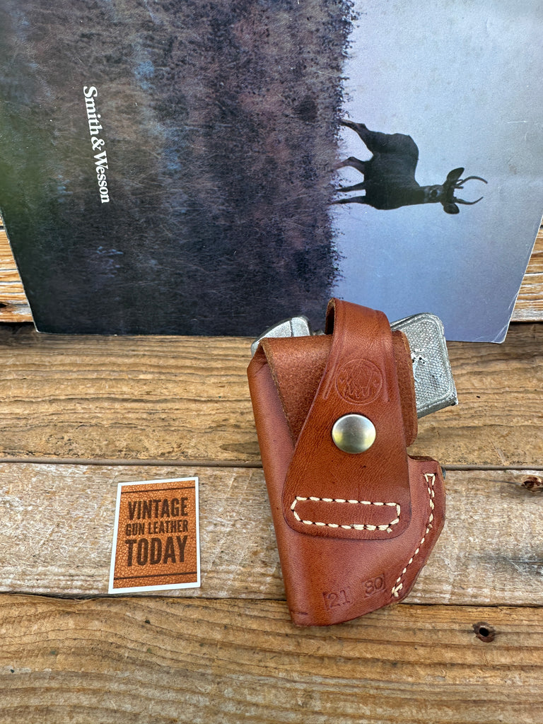 Vintage Smith Wesson Brown Leather OWB Holster For Small Auto Colt Beretta Astra