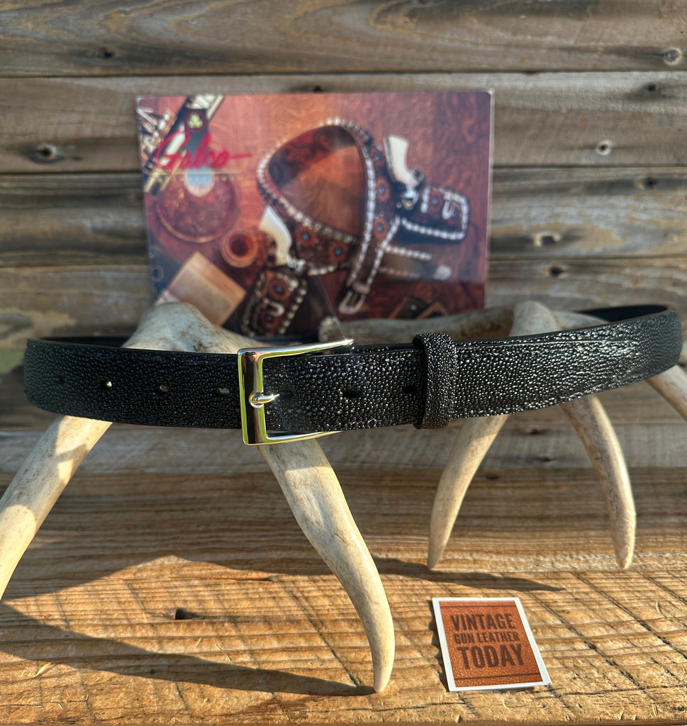 Beautiful GALCO Custom Exotic Stingray Holster Gun Belt 1 1/4" Wide, Size 40