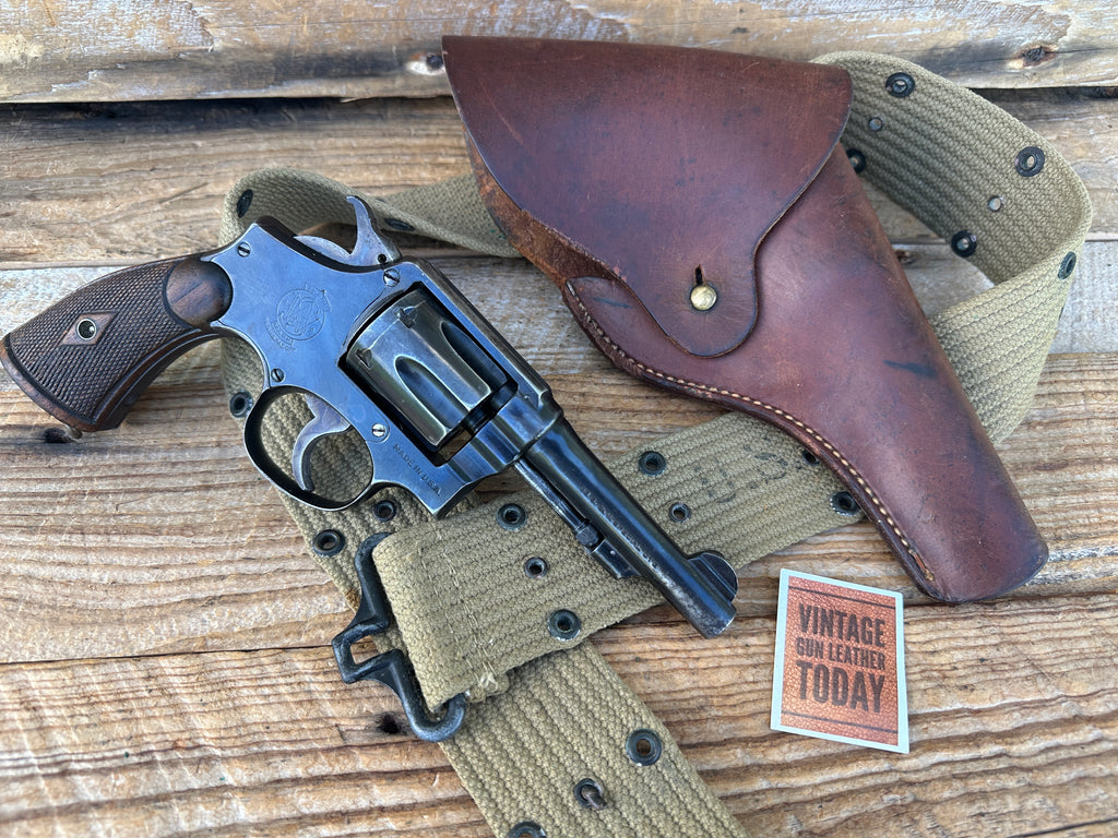 Original Vintage WW2 H-400 US Military Flap Holster For S&W Mod 10 K Victory