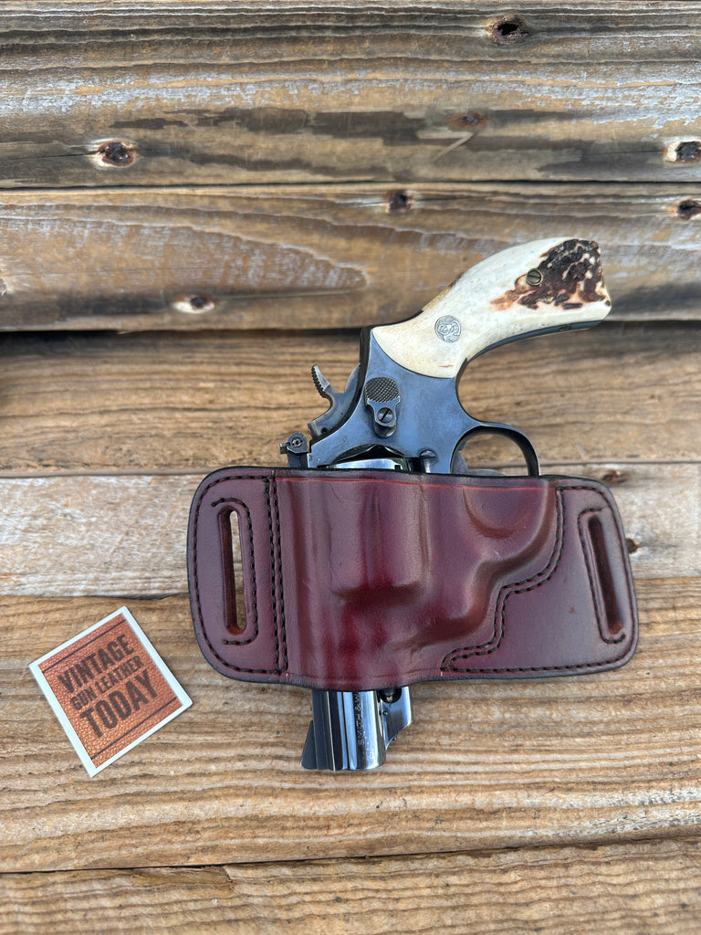 Vintage Don Hume H710 Brown Leather OWB Holster For S&W K Revolver