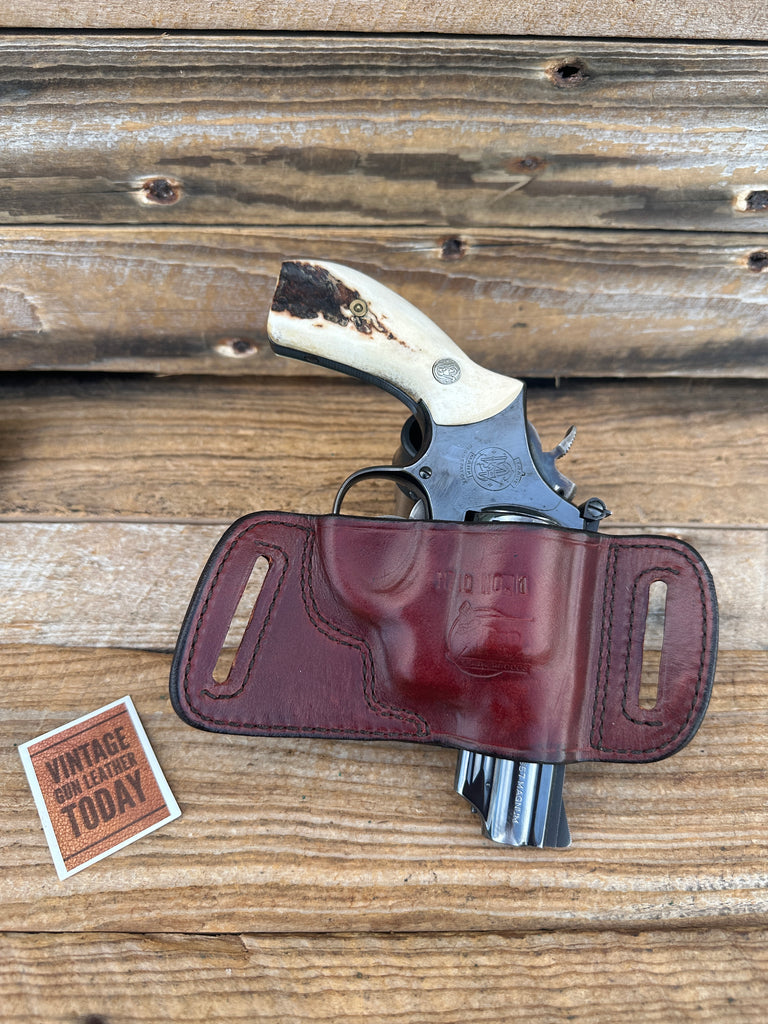 Vintage Don Hume H710 Brown Leather OWB Holster For S&W K Revolver