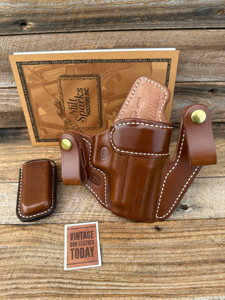 Milt Sparks Versa Max 2 Brown Leather IWB Holster w/ SC4C Carrier For Sig P225