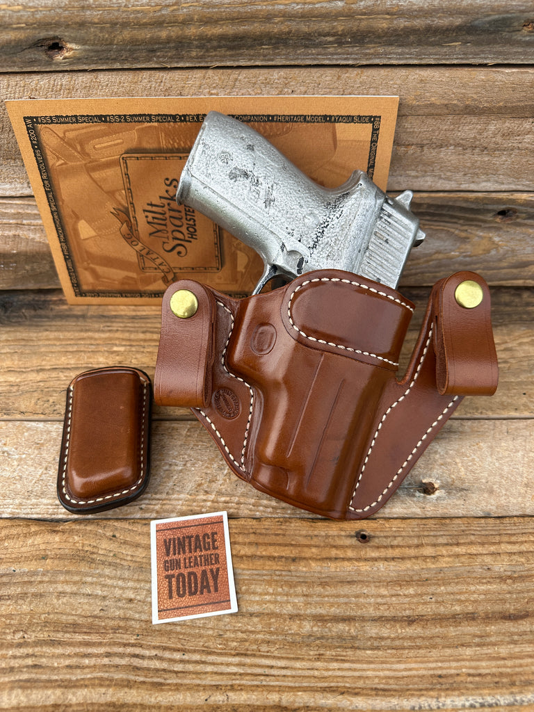 Milt Sparks Versa Max 2 Brown Leather IWB Holster w/ SC4C Carrier For Sig P225
