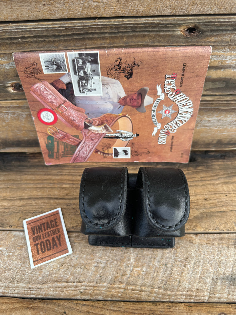 Tex Shoemaker 103 Black Leather Double Speed Loader Holder For K Frame