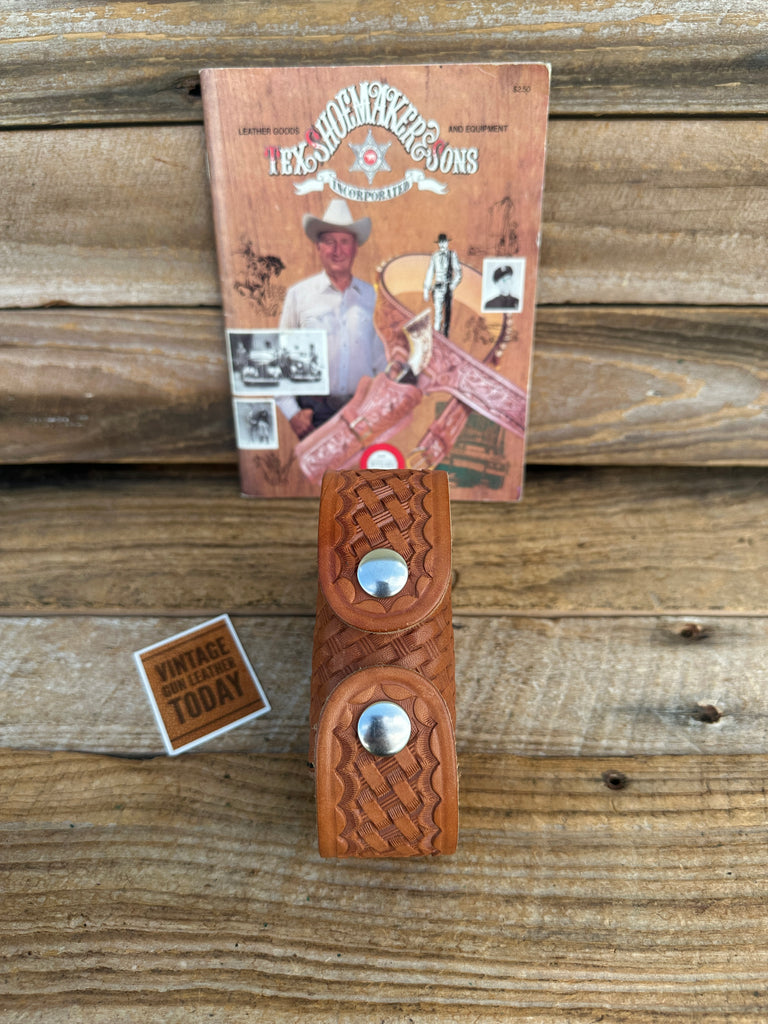 Tex 103 UD Double Loader Holder For S&W K Frame .38 Brown Basket Leather