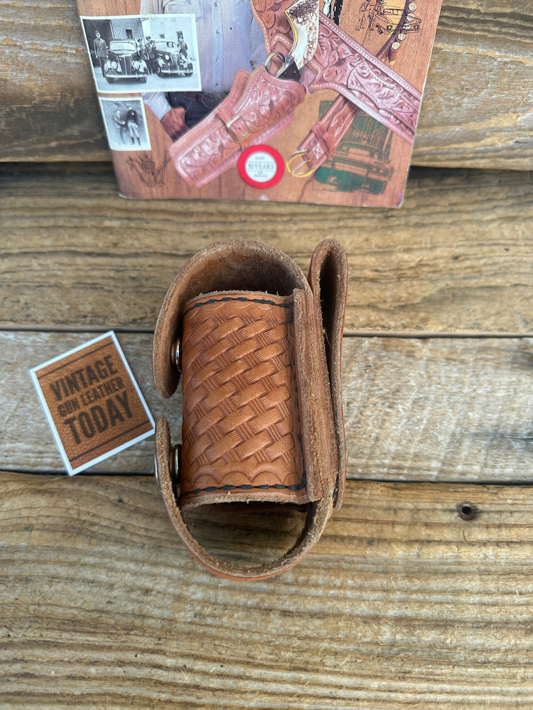 Tex 103 UD Double Loader Holder For S&W K Frame .38 Brown Basket Leather