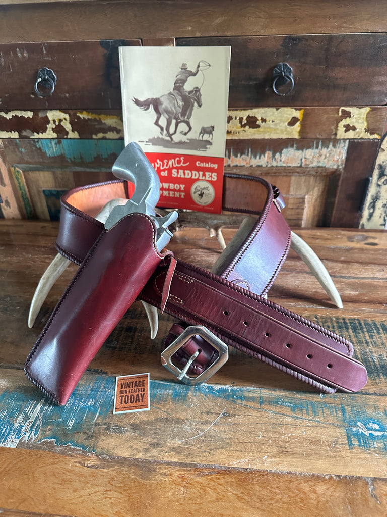Vintage Lawrence Cartridge Gun Belt Holster Laced For Ruger .454 Super Blackhawk