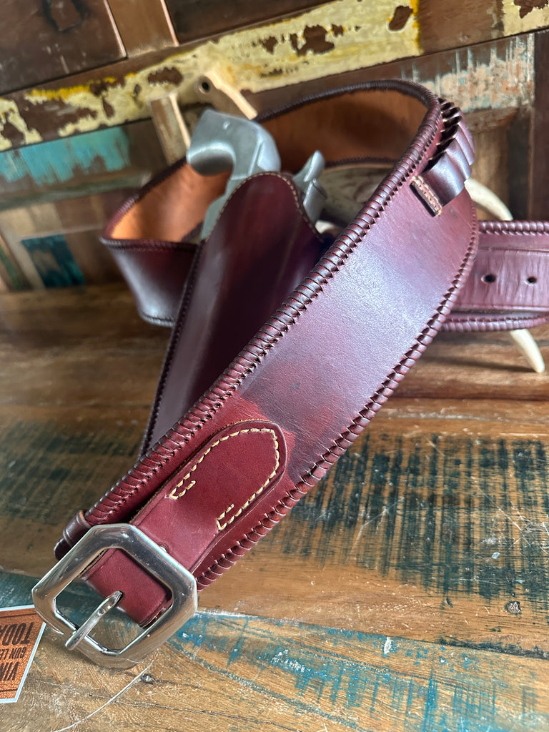 Vintage Lawrence Cartridge Gun Belt Holster Laced For Ruger .454 Super Blackhawk
