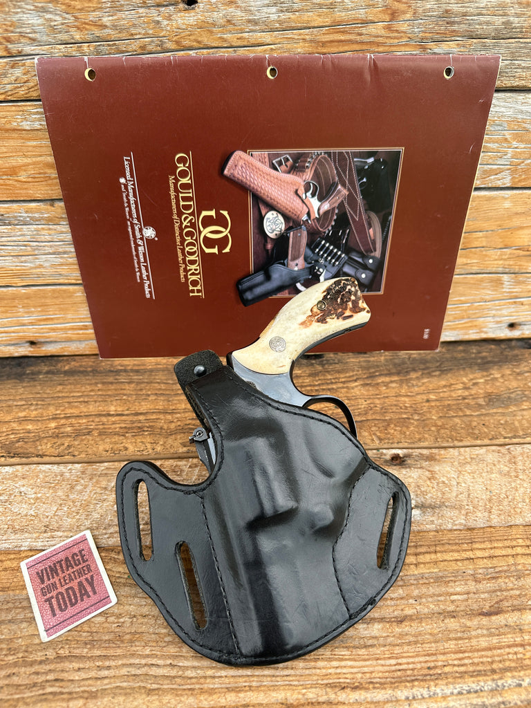 Gould Goodrich Black Leather OWB Holster For S&W K Ruger Colt Llama Revolver