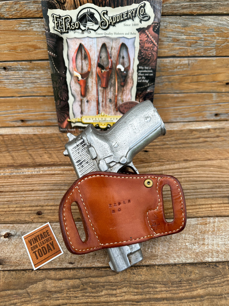 El Paso Saddlery Brown Floral Leather,  Suede Lined Holster for Sig P228 P229