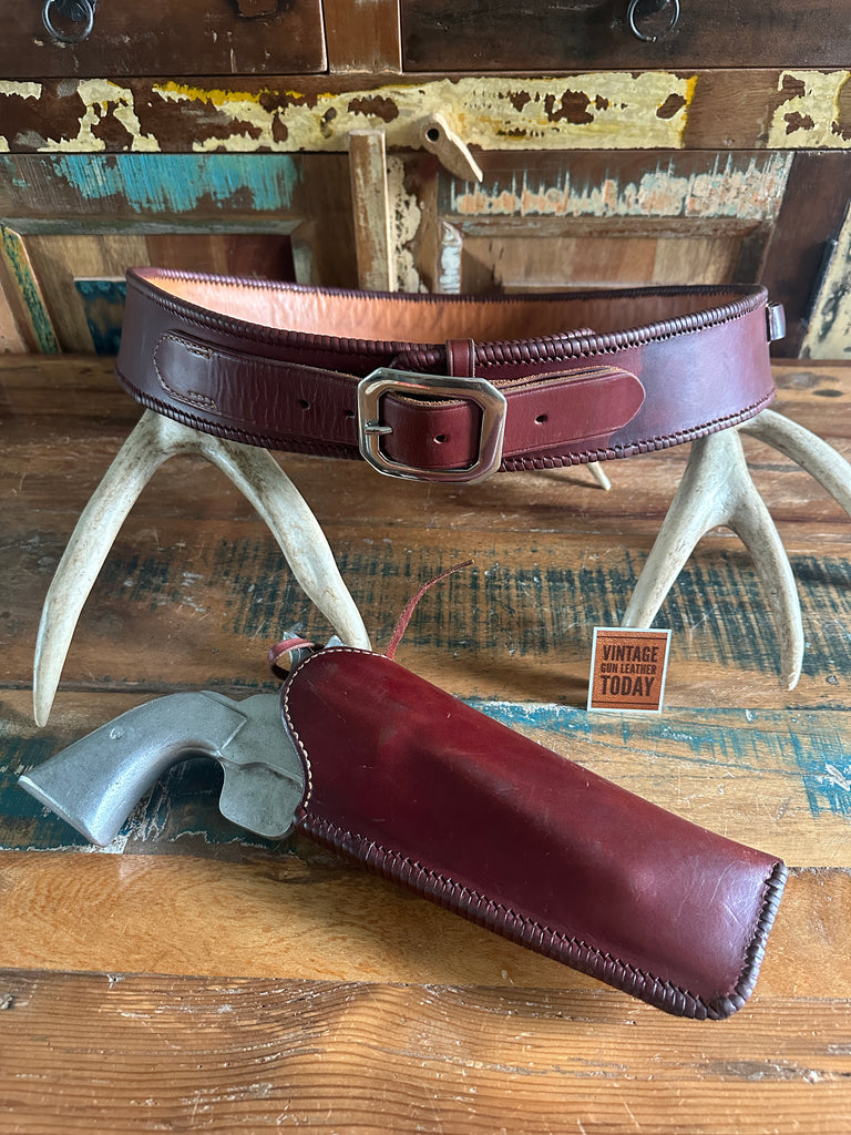 Vintage Lawrence Cartridge Gun Belt Holster Laced For Ruger .454 Super Blackhawk