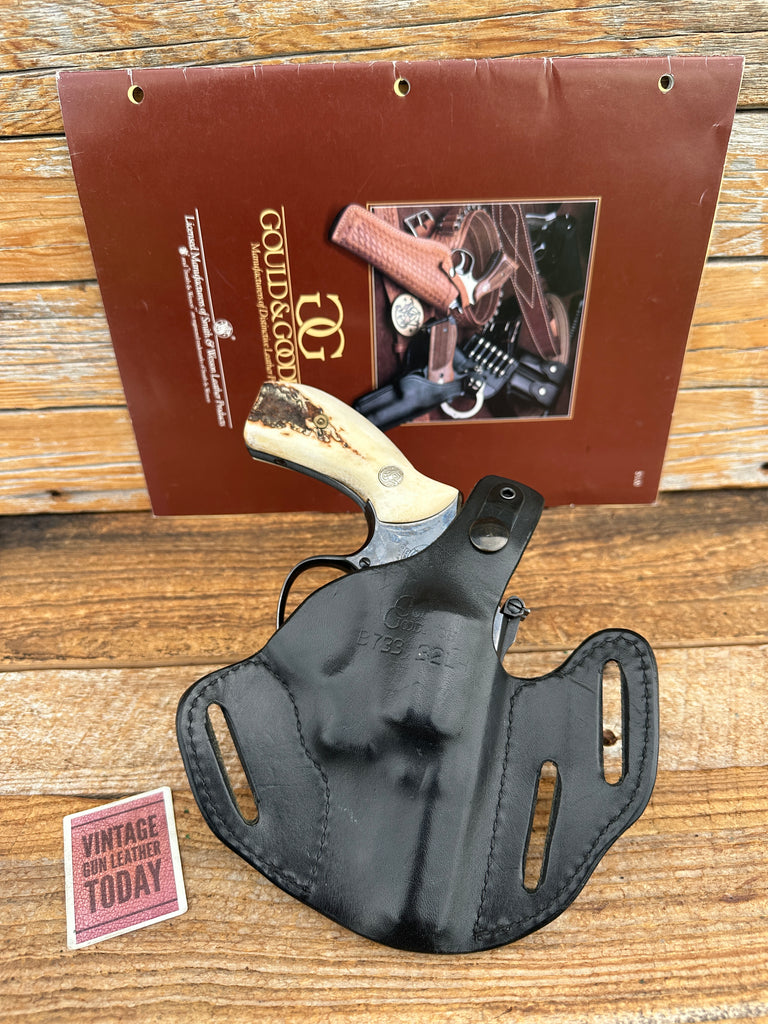 Gould Goodrich Black Leather OWB Holster For S&W K Ruger Colt Llama Revolver