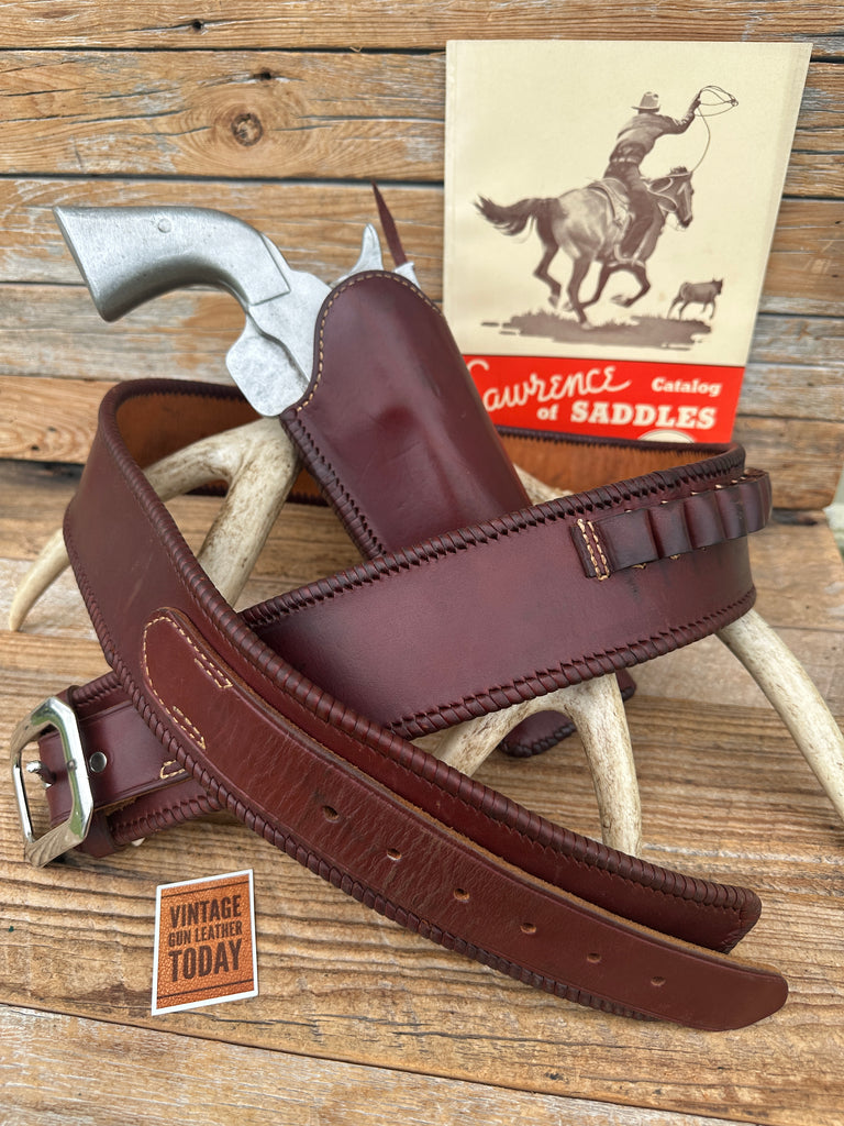 Vintage Lawrence Cartridge Gun Belt Holster Laced For Ruger .454 Super Blackhawk