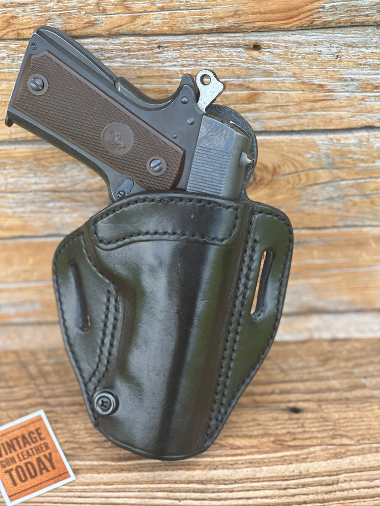 Price Western PWL Black Leather Open Top OWB Holster For Colt 45 1911 5" Gov