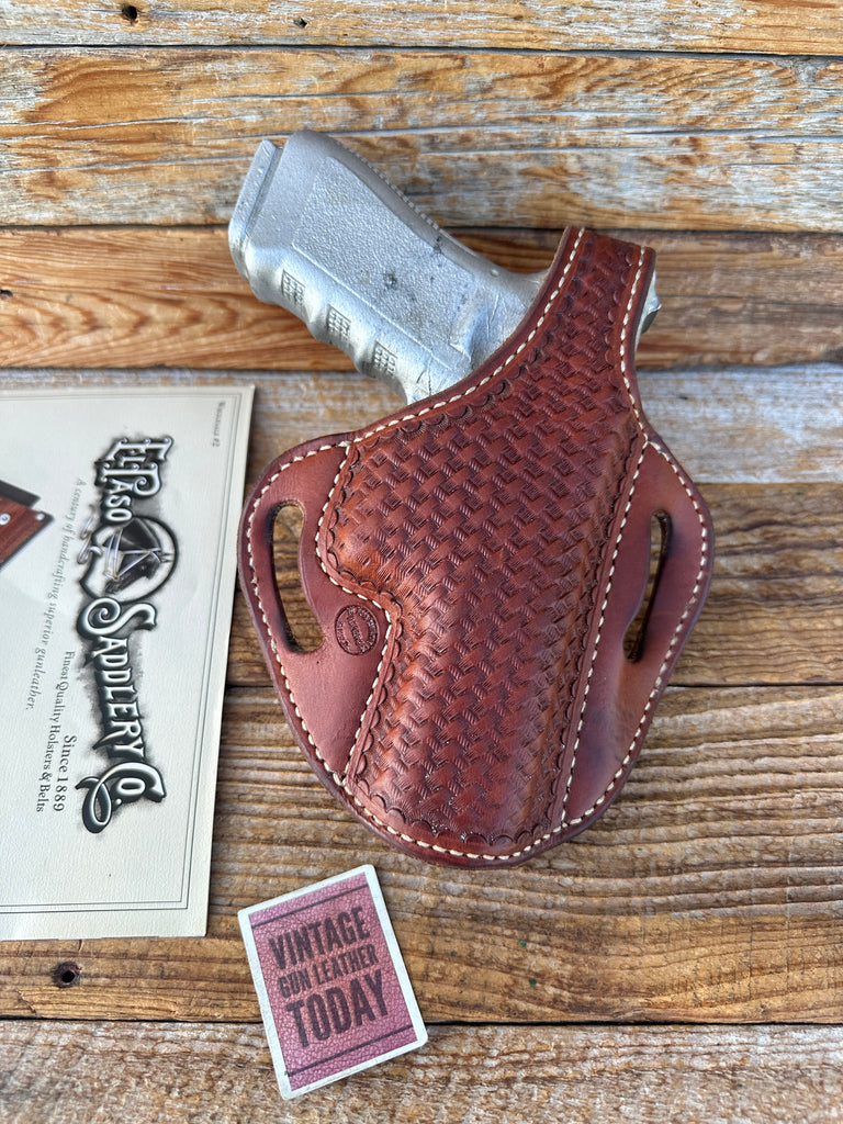 El Paso Saddlery Tortilla Brown Leather Lined Holster For GLOCK G17 G22 G31