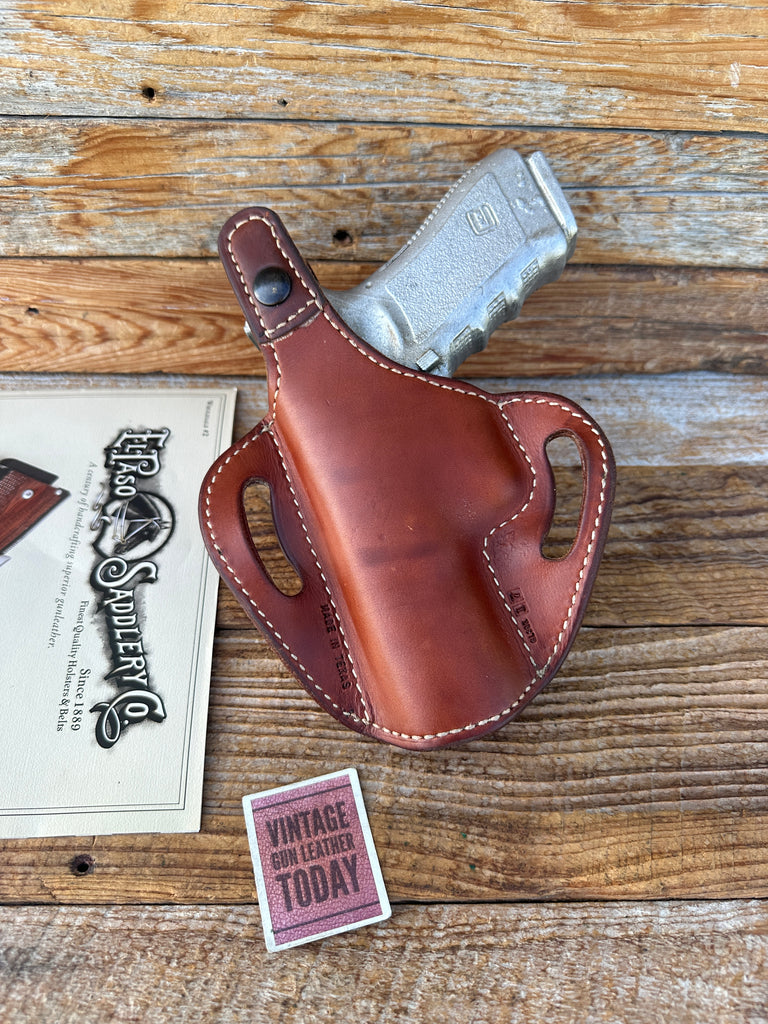 El Paso Saddlery Tortilla Brown Leather Lined Holster For GLOCK G17 G22 G31