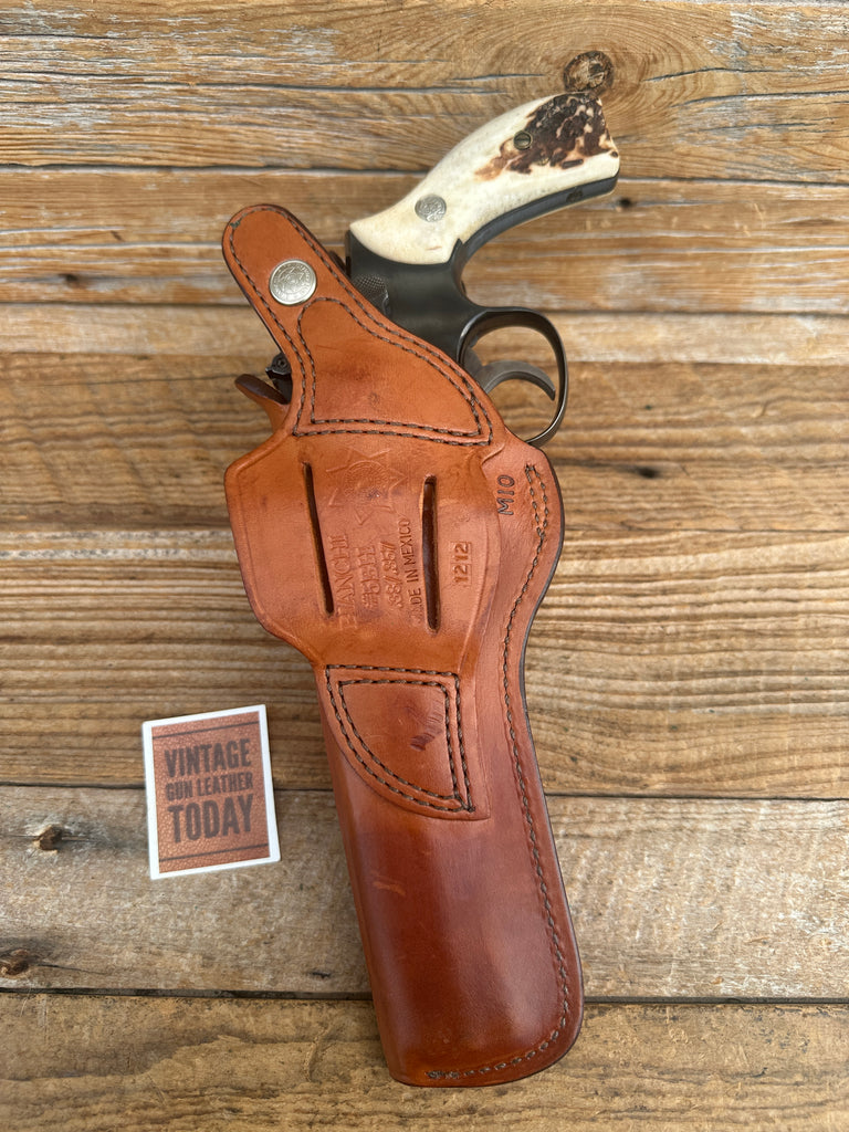 Bianchi Brown Leather Lined 5BH OWB Holster For S&W Medium K Frame Revolver