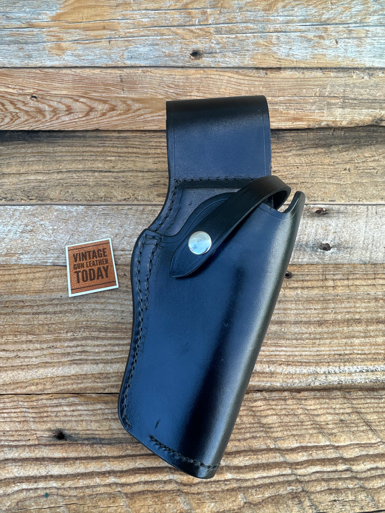 Vintage Tex Shoemaker 50 Black Leather Jordan Style Holster For Mod 10 M&P 4"