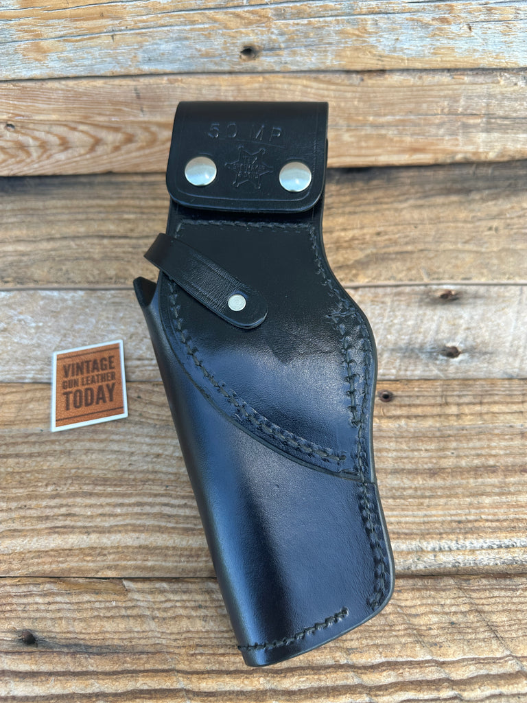 Vintage Tex Shoemaker 50 Black Leather Jordan Style Holster For Mod 10 M&P 4"