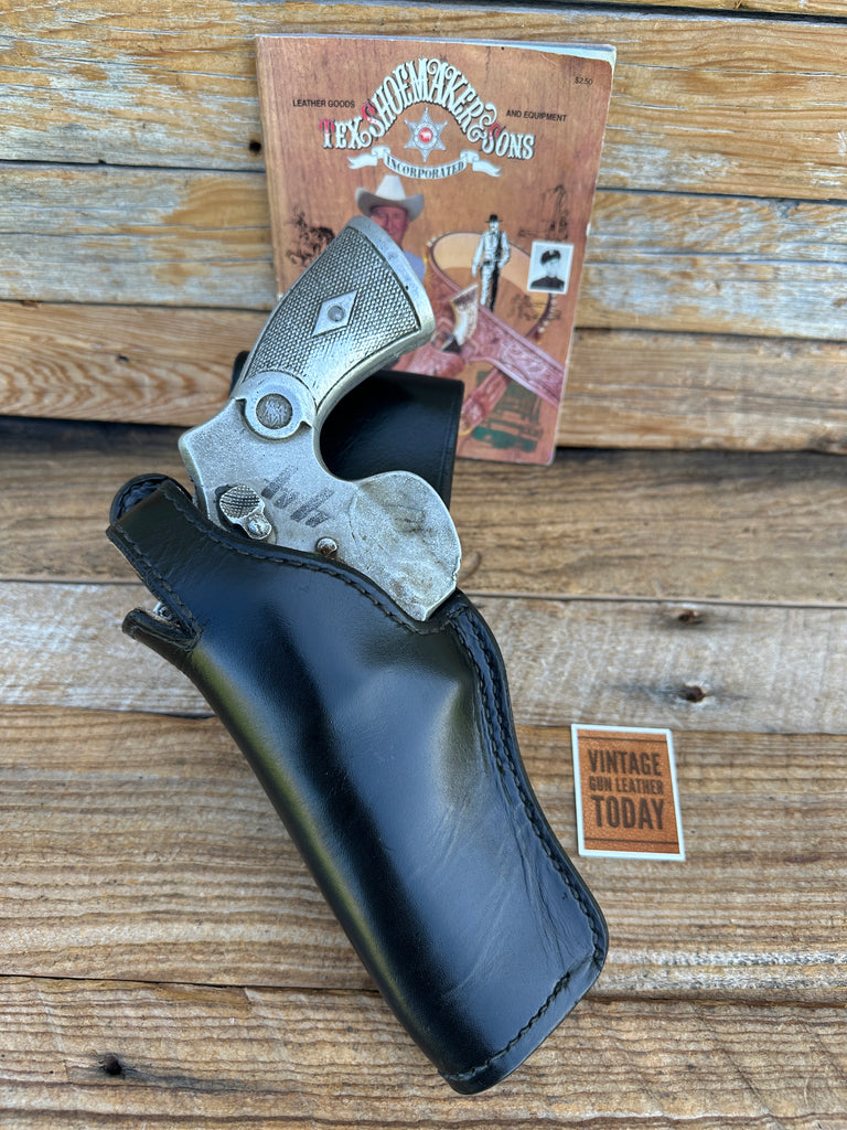 Tex Shoemaker Black Leather 35 Suede Lined Border Patrol Holster For N Frame 29