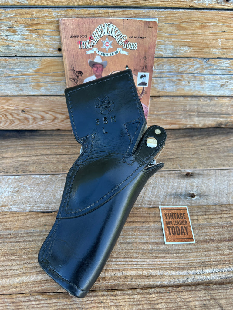 Tex Shoemaker Black Leather 35 Suede Lined Border Patrol Holster For N Frame 29