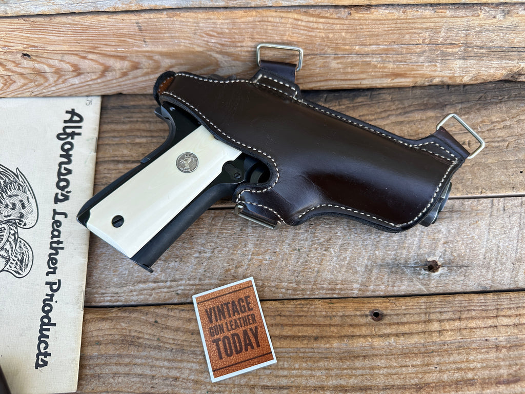 Alfonso's Dark Brown Leather Lined Shoulder Holster Component For Colt Commander