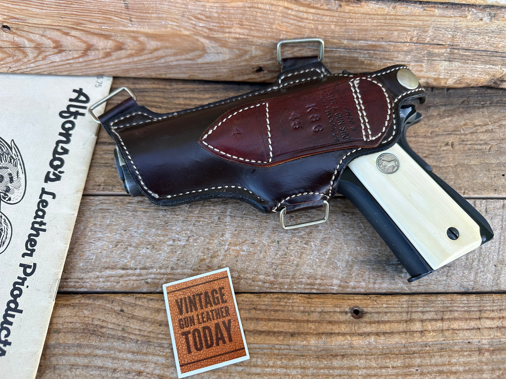 Alfonso's Dark Brown Leather Lined Shoulder Holster Component For Colt Commander