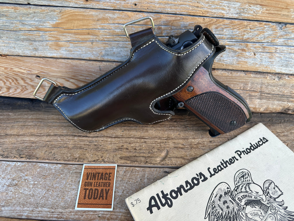 Alfonso's Dark Brown Leather Lined Shoulder Holster Component For S&W 39 59