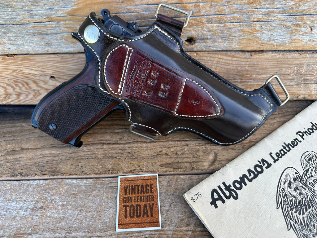Alfonso's Dark Brown Leather Lined Shoulder Holster Component For S&W 39 59