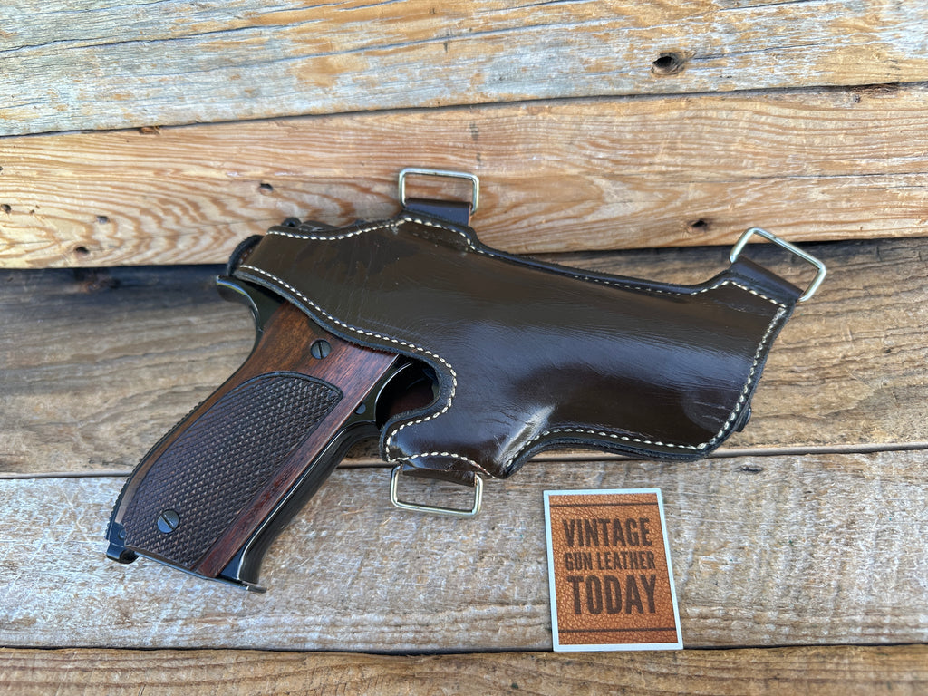 Alfonso's Dark Brown Leather Lined Shoulder Holster Component For S&W 39 59