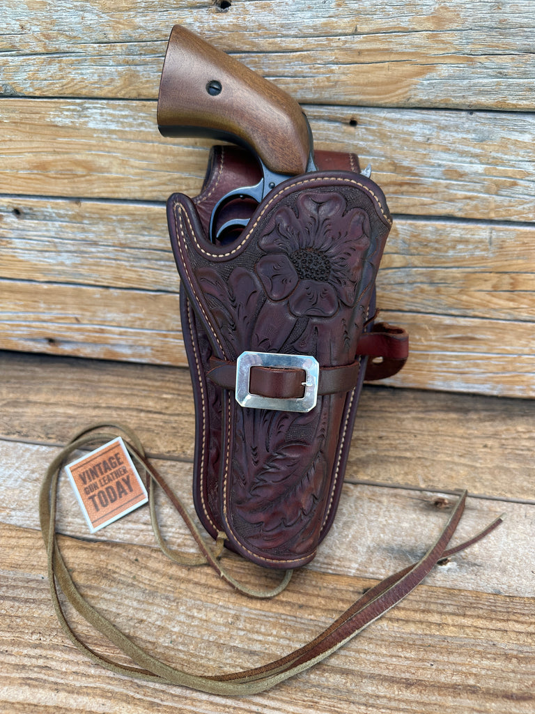 Vintage Bohlin Hand Floral Carved Leather Lined Colt SA Army Revolver Holster
