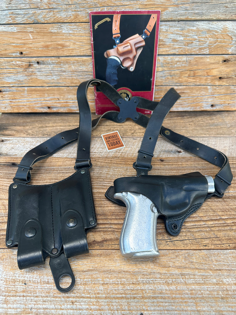 GALCO Miami Classic Black Leather Shoulder Holster for Berertta 84 Medium Auto