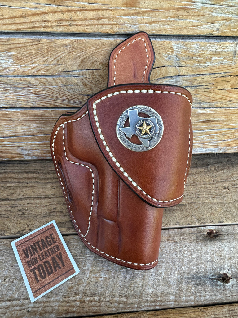 Tucker HF2 Brown leather Lined OWB Holster For Colt Commander Texas