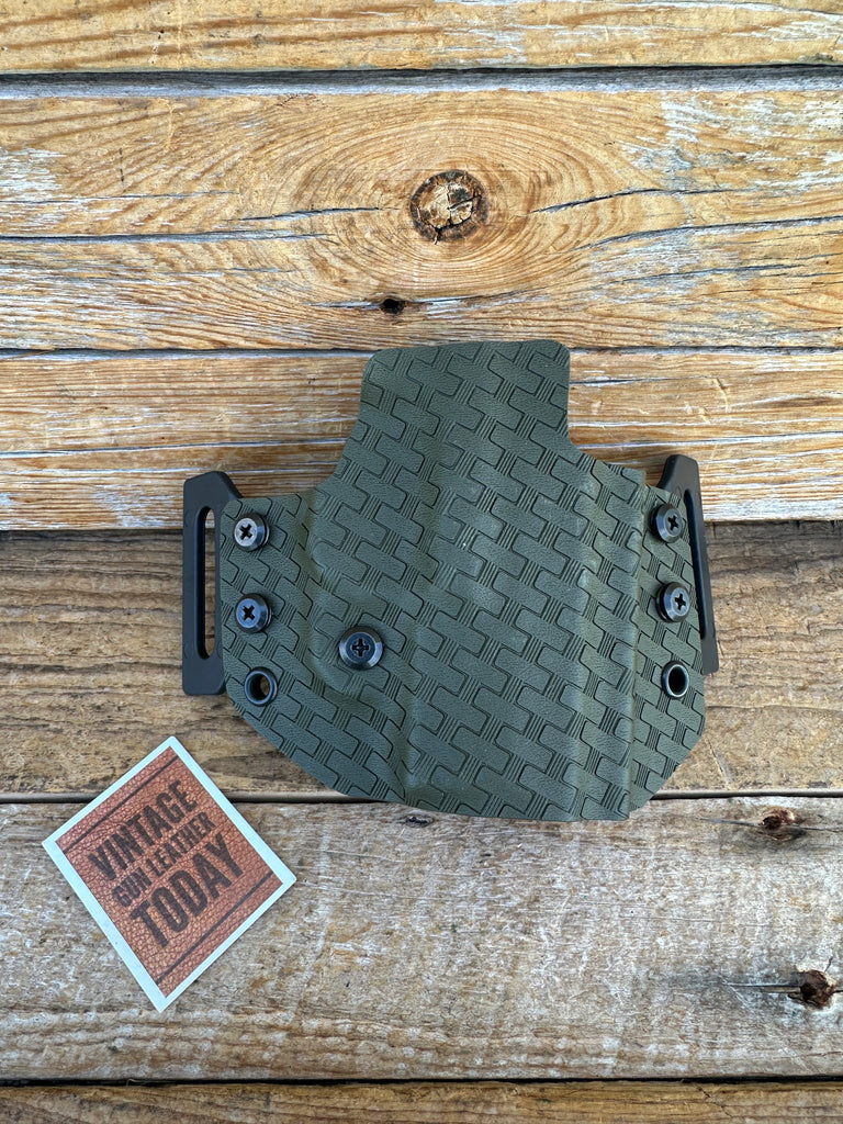 Green Stamped Kydex OWB Holster For FN Herstal Reflex Right Draw