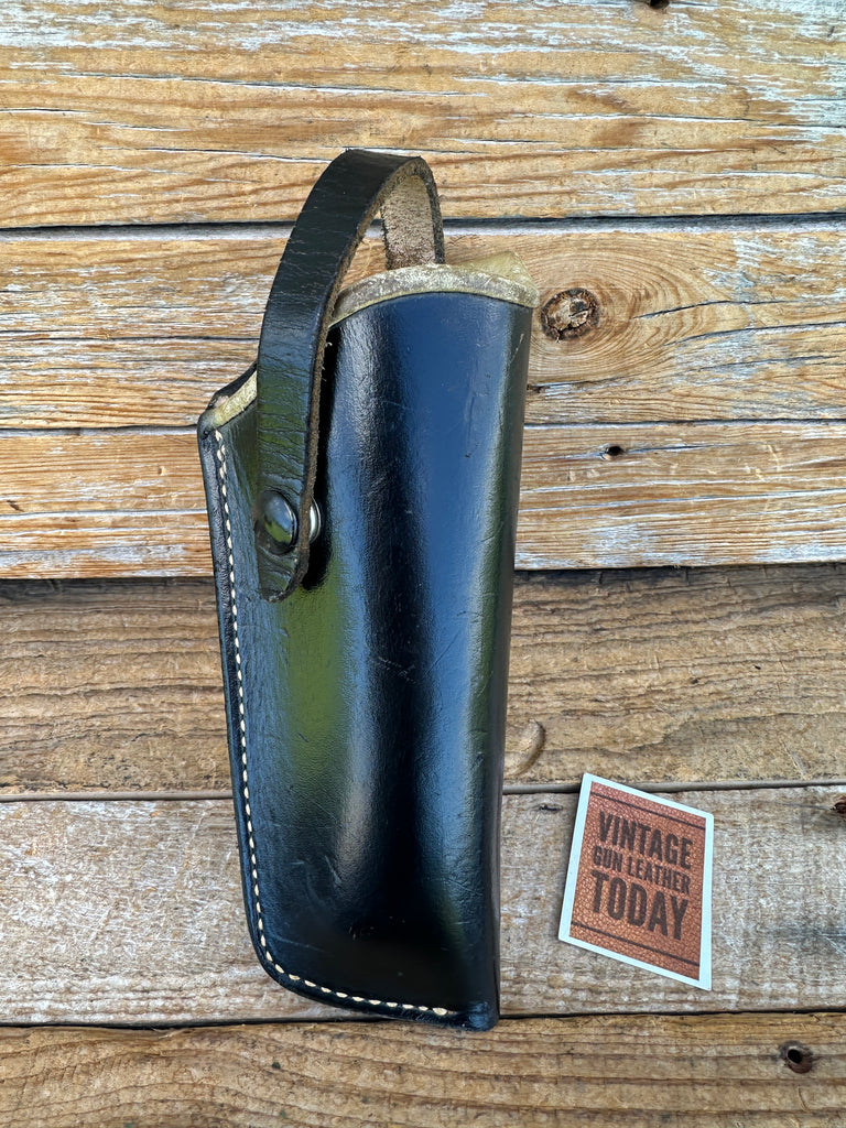 Vintage Alamo Black Leather Lined OWB Holster for Colt SAA 4 3/4" Right