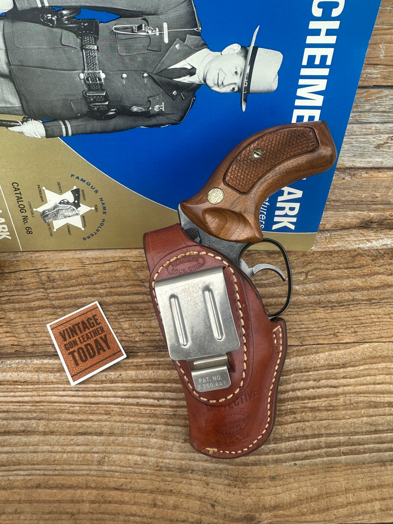 Vintage Bucheimer Brown Leather OWB Holster For a S&W 2" Model 36 Chief