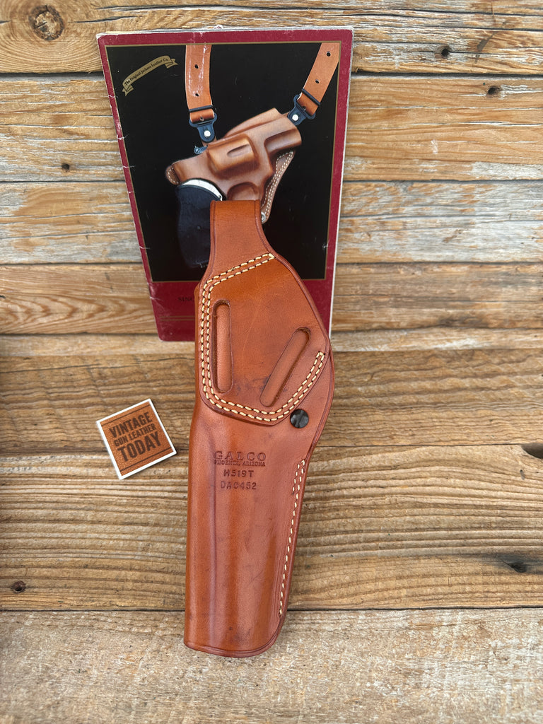 GALCO DAO 452  Brown Leather Ruger Stamped Holster For Ruger MARK II, III 5.5"