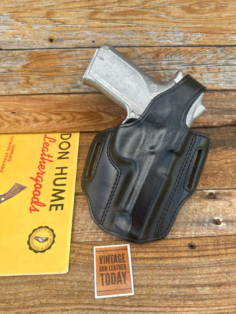 Vintage Don Hume H721 Black Leather OWB Holster for S&W Smith  1086 4586