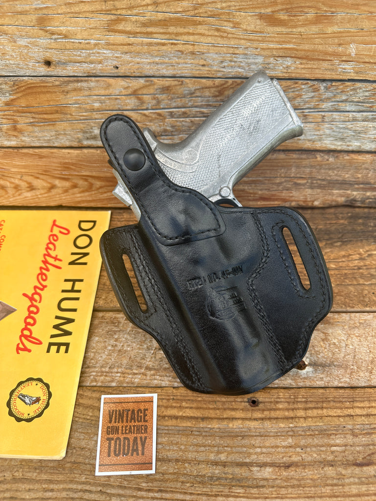 Vintage Don Hume H721 Black Leather OWB Holster for S&W Smith  1086 4586