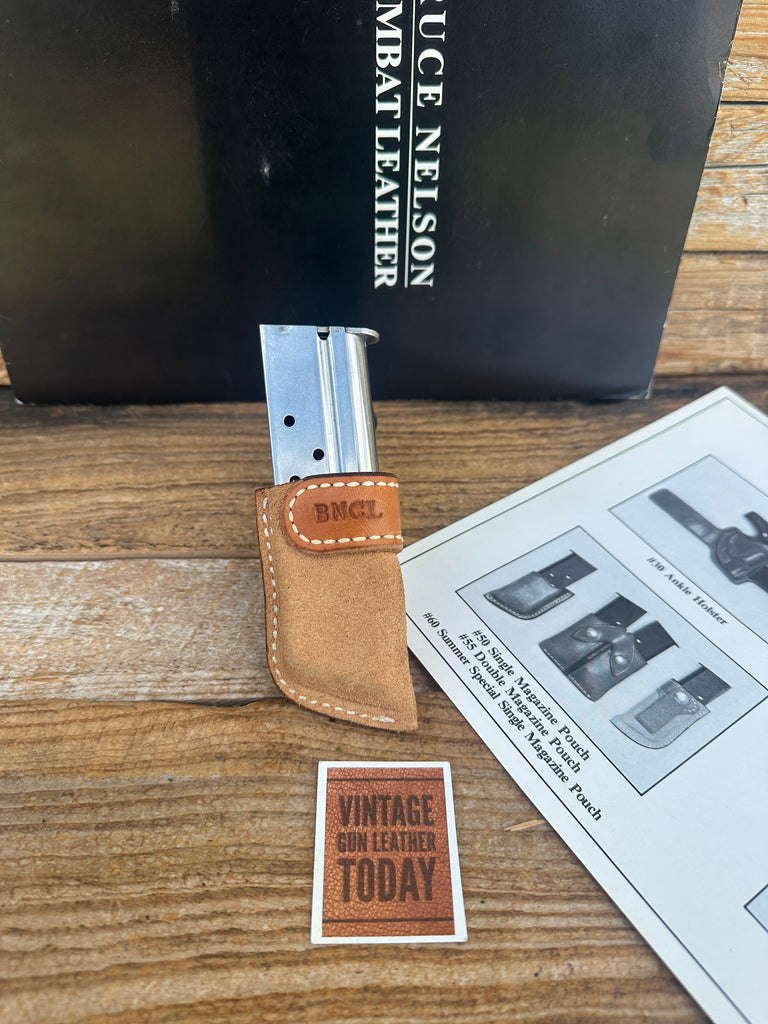 Vintage Bruce Nelson #60 Summer Special IWB Leather Single 1911 Magazine Pouch