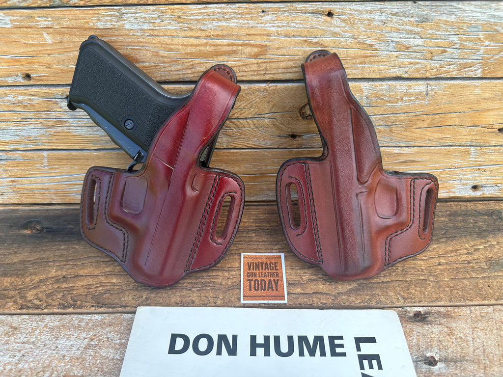 Vintage Don Hume Plain Brown Leather H721 25 OWB Holster For HK H&K P7M8 P7M13