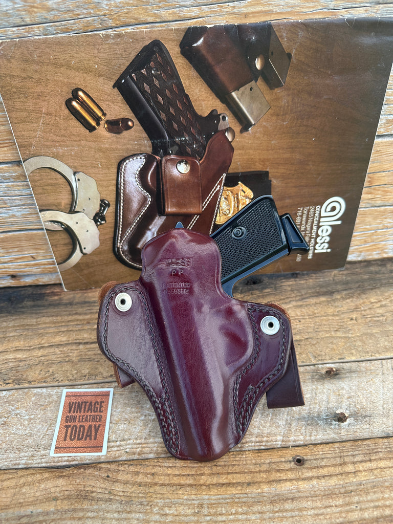 Vintage Lou Alessi Brown Leather IWB Holster For Walther PP PPK PPKs