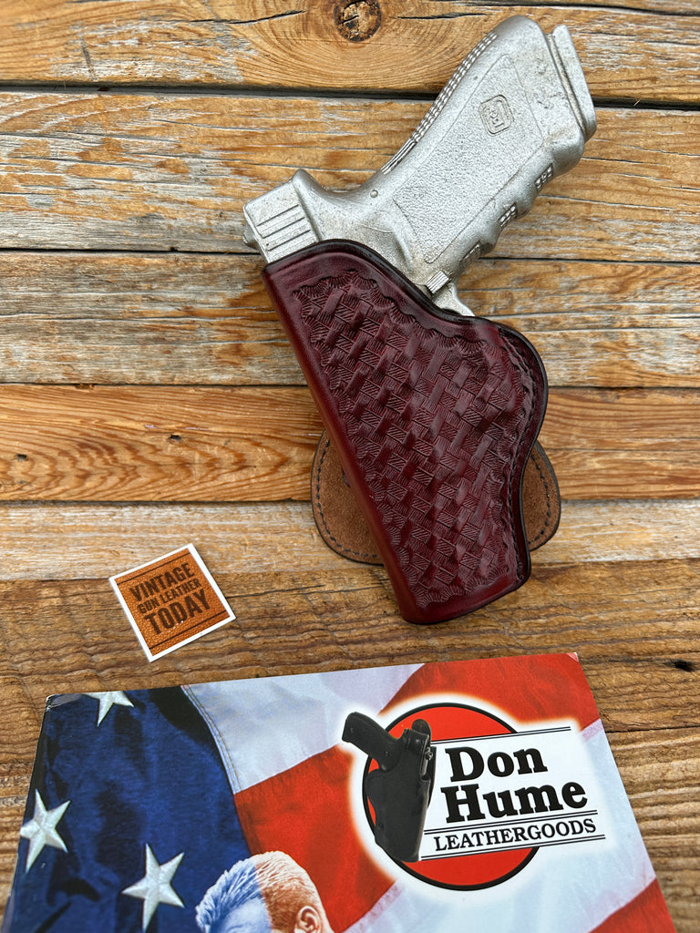 H720 OT 36 4 1/2 Don Hume Brown Basket Leather Paddle Holster For GLOCK 17 22 31