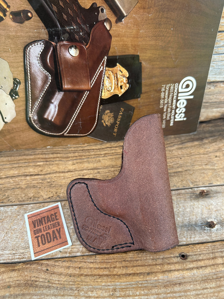 Vintage Lou Alessi Brown Rough Out Leather Pocket holster for Makarov