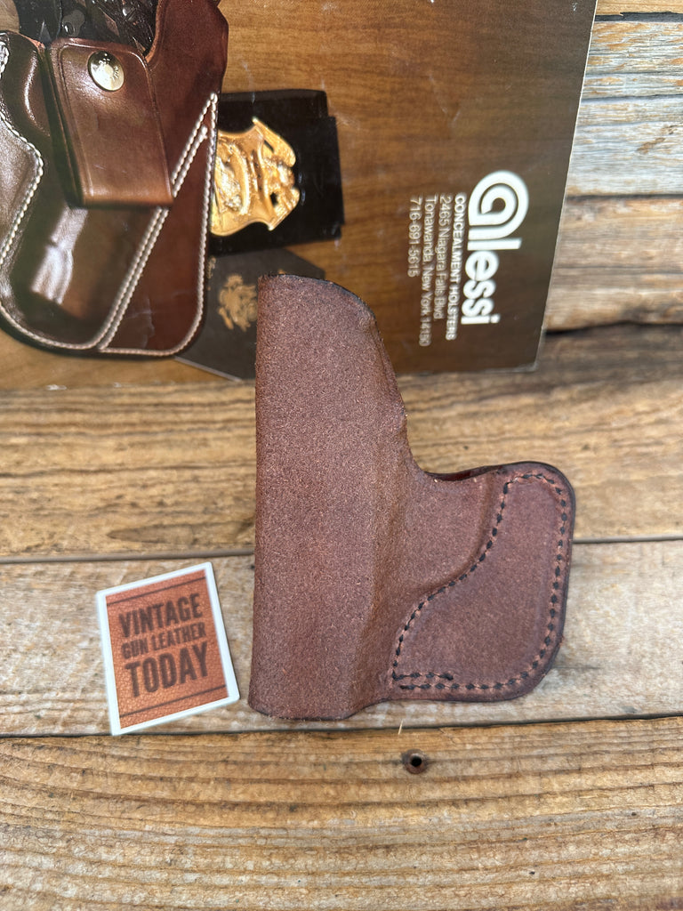 Vintage Lou Alessi Brown Rough Out Leather Pocket holster for Makarov
