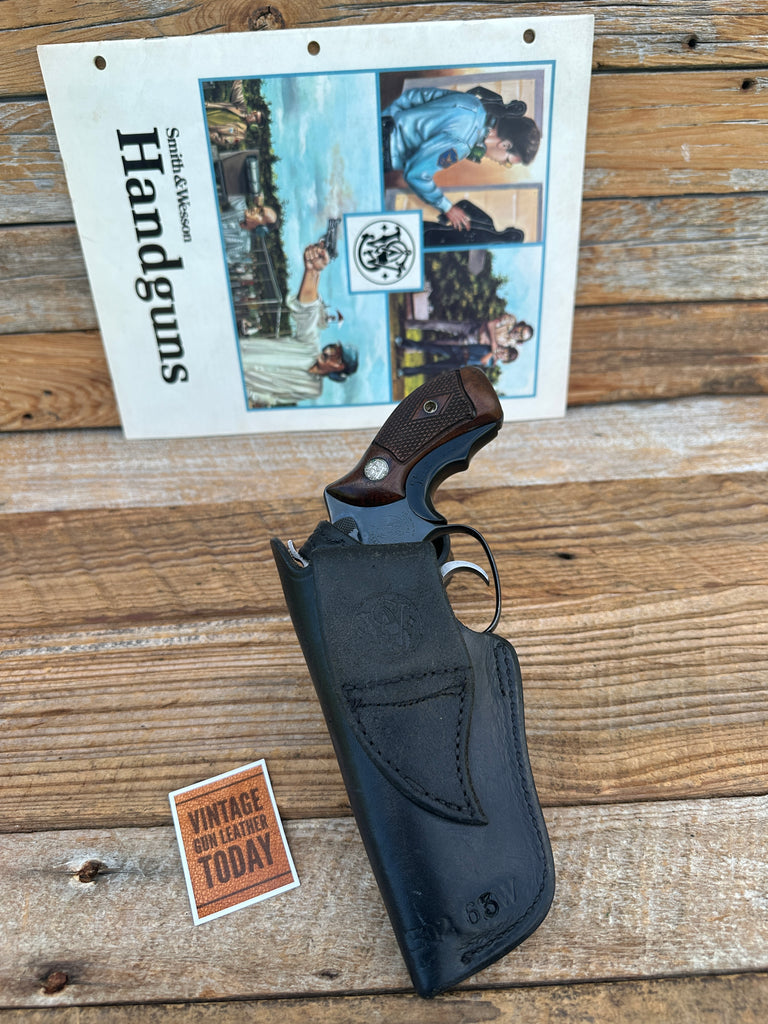Vintage Smith Wesson Black Basket Leather OWB Holster for 30 31 36 37 Charter