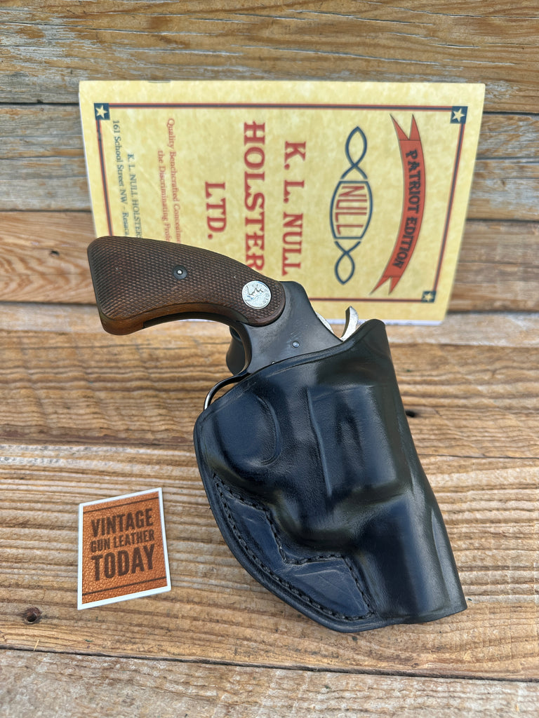 Ken Null XDR Black Horsehide OWB Cross Draw Holster For Colt Detective, Cobra D