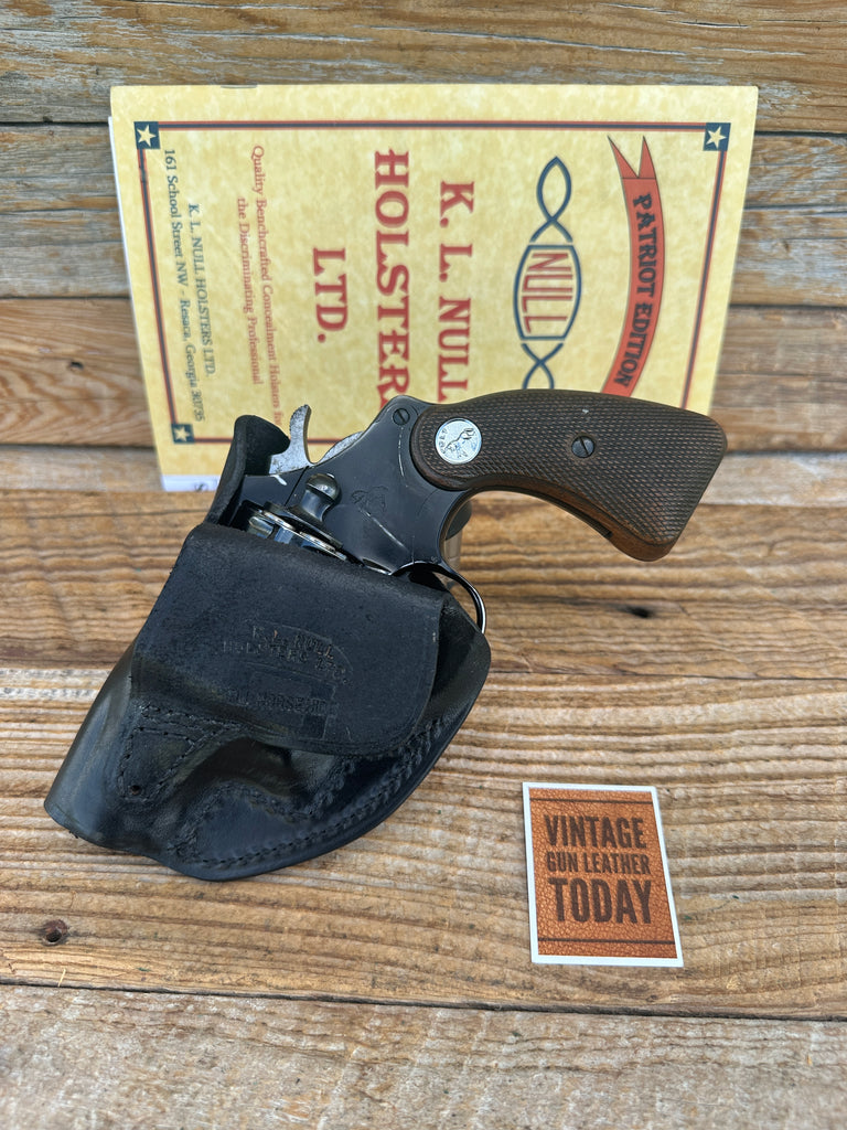 Ken Null XDR Black Horsehide OWB Cross Draw Holster For Colt Detective, Cobra D